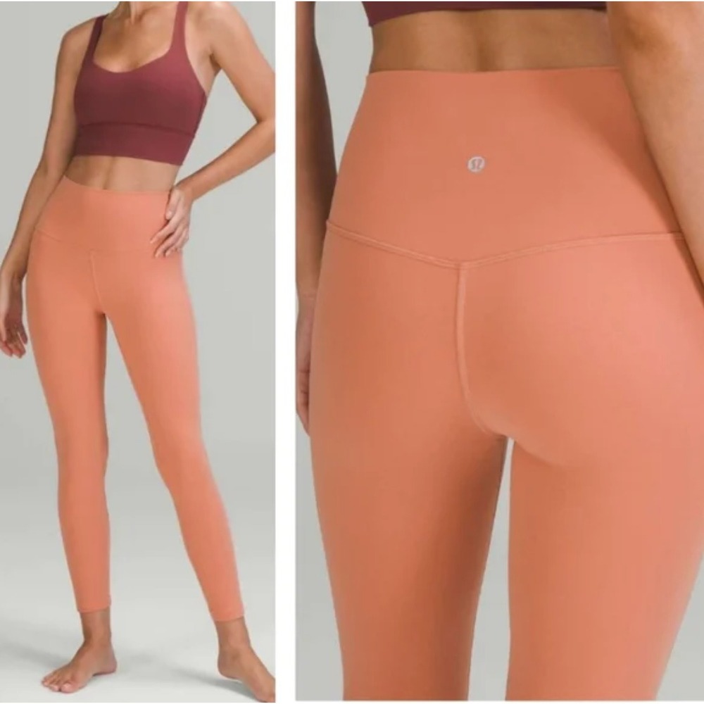 Lululemon Align High-Rise‎ Pant 25" Pink Savannah Size 2